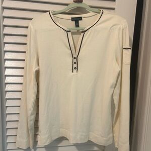 Ralph Lauren Cream Long Sleeve Top